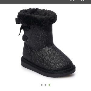 Jumping Bean black sparkly 2T boots